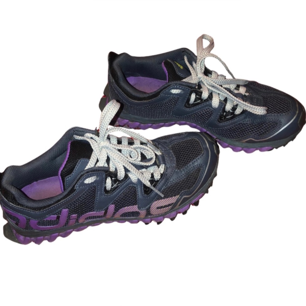 Adidas Women's charcoal gray and Purple Athletic Shoes Size 7